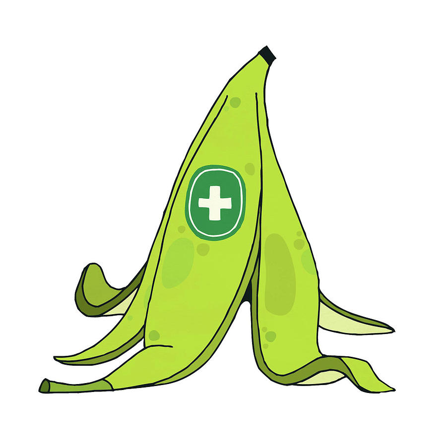 899x900 Hospital Sign On Banana Peel Drawing