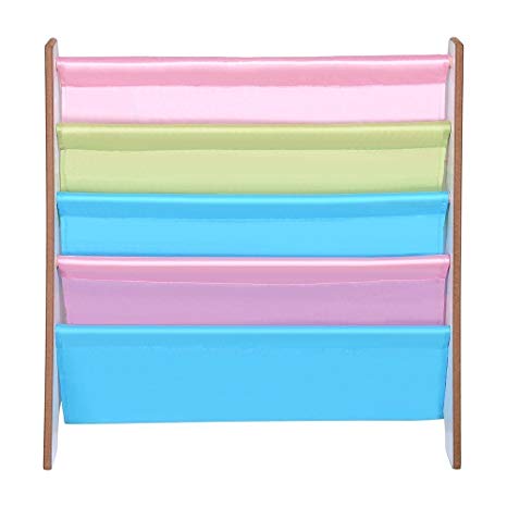 466x466 Pocket Sling Book Display Rack Bookshelf Colorful