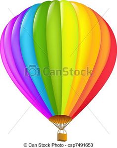 236x299 Drawn Hot Air Balloon Rainbow