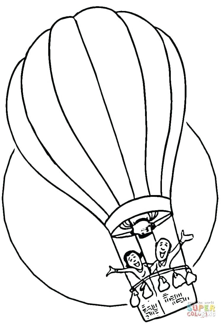 750x1093 Hot Air Balloons Coloring Pages