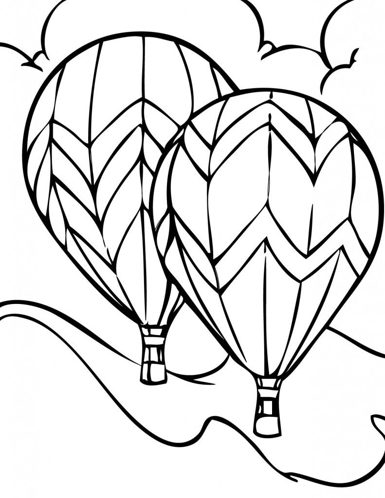 791x1024 Free Printable Hot Air Balloon Coloring Pages For Kids Tattoo