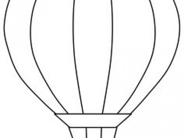 640x480 Hot Air Balloon Clipart Line Drawing