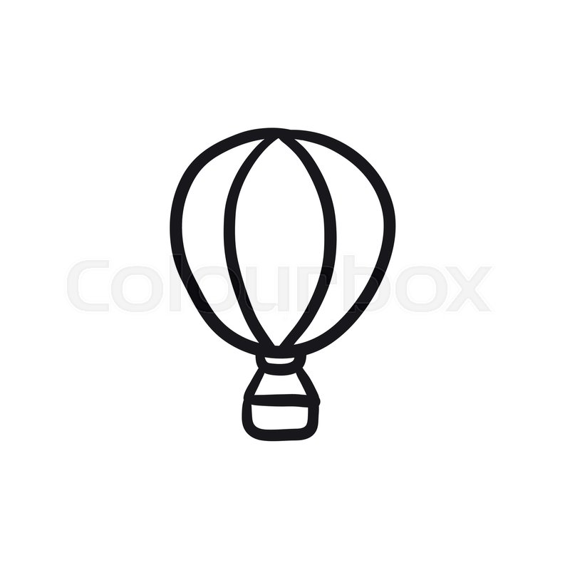 800x800 Hot Air Balloon Vector Sketch Icon Stock Vector Colourbox