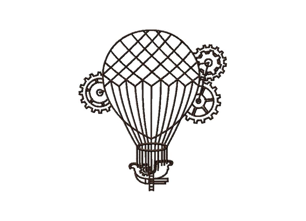 1000x720 Hot Air Balloon Outline