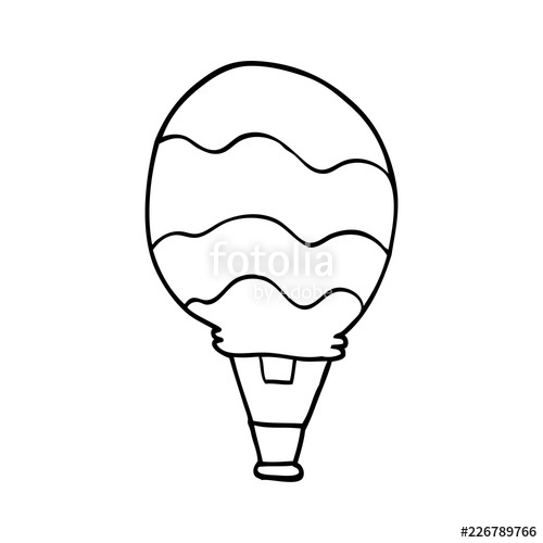 500x500 Line Drawing Cartoon Hot Air Balloon Stock Image And Royalty Free