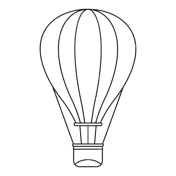 Hot Air Balloon Line Drawing | Free download on ClipArtMag