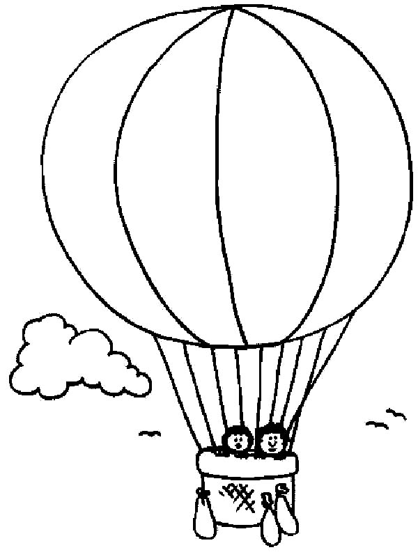 Hot Air Balloon Line Drawing | Free download on ClipArtMag