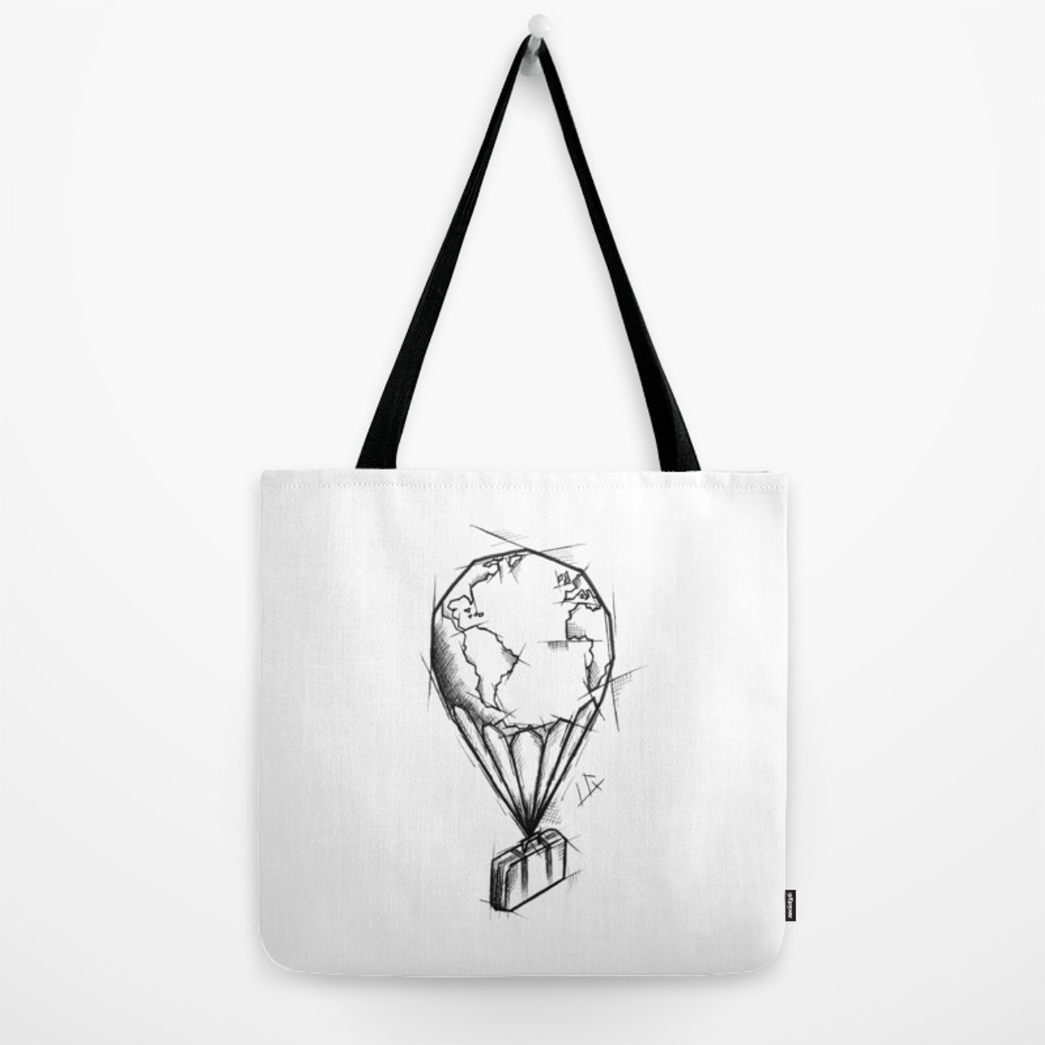 1500x1500 Balloon Handmade Drawing, Made In Pencil, Charcoal And Ink, Tattoo