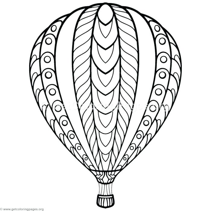 700x700 Hot Air Balloon Coloring Pages Drawing Cute