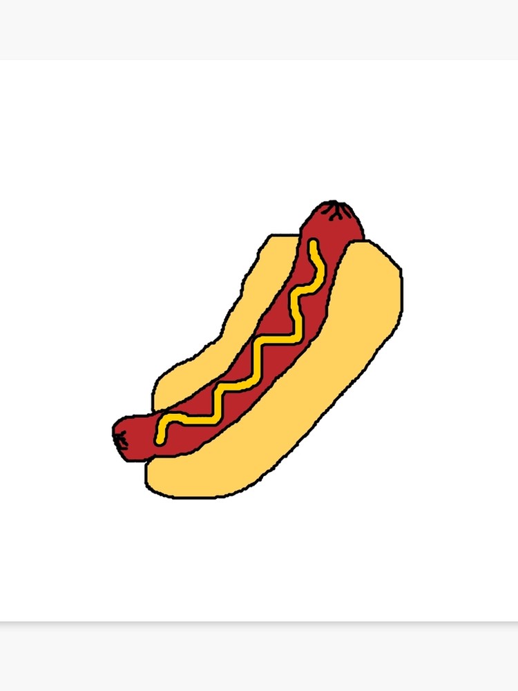 750x1000 Hotdog Drawing Canvas Print