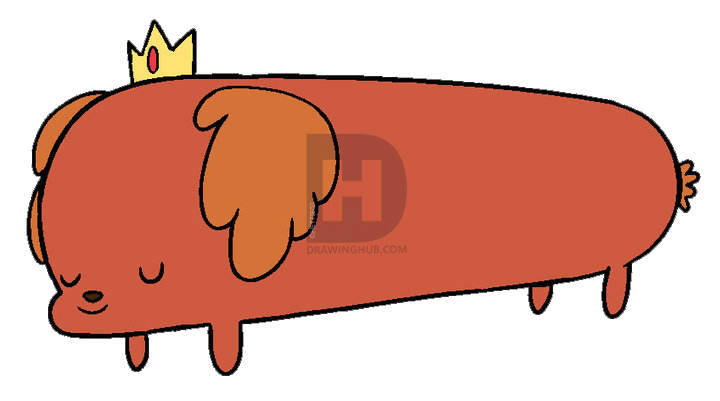 720x401 How To Draw Hot Dog Princess, Adventure Time, Step