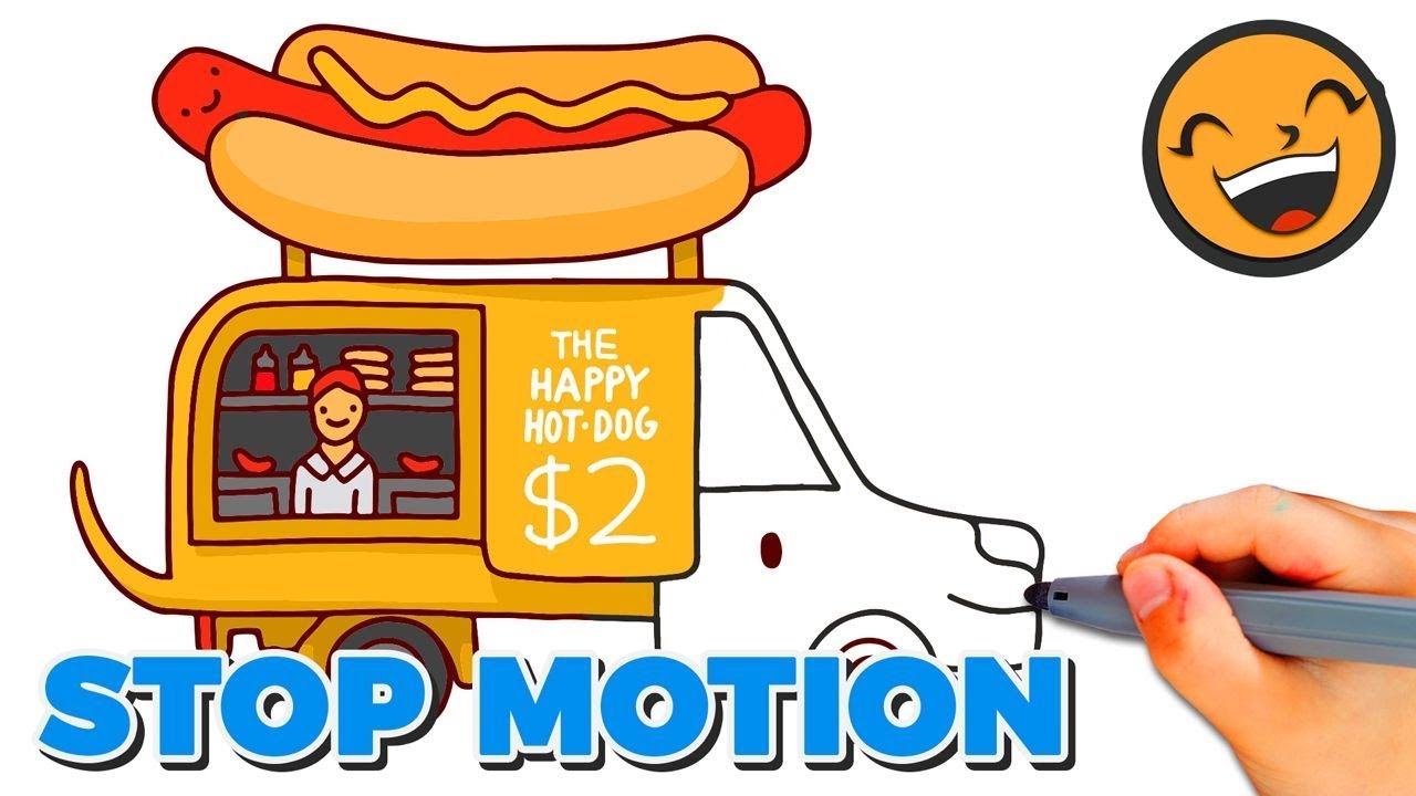 1280x720 How To Draw Hot Dog Truck