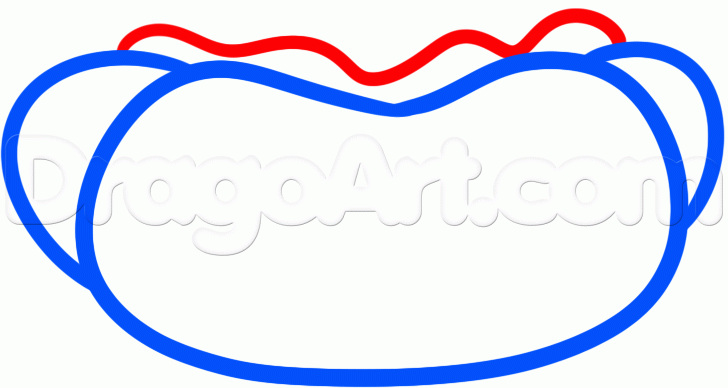 728x388 How To Draw A Hot Dog, Step