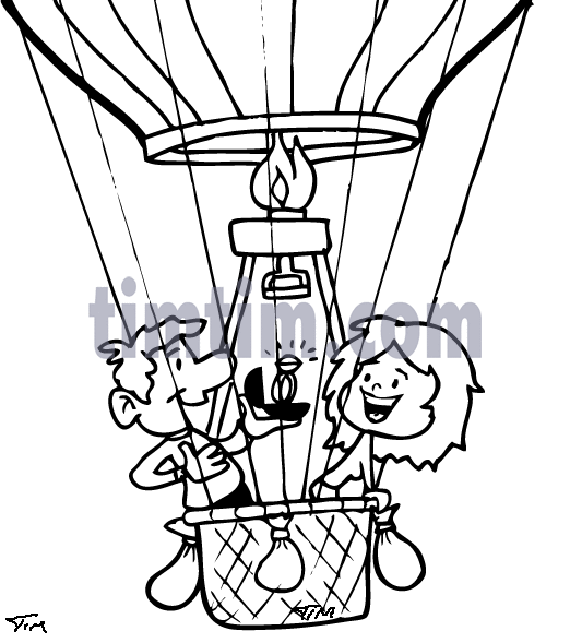 522x589 Hot Air Balloon Basket Drawing