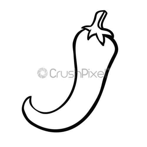 500x500 Poster Watercolor Hot Chili Pepper