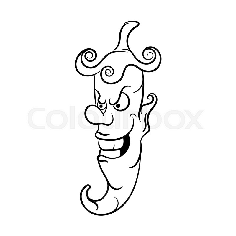 800x800 Vector Drawing Sketch Hot Mexican Stock Vector Colourbox