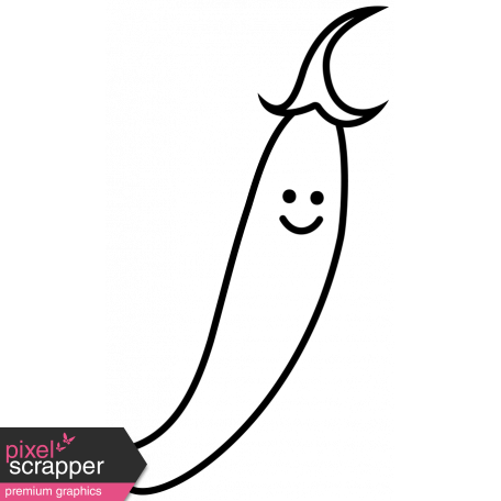 456x456 Chili Pepper Doodle Template Graphic