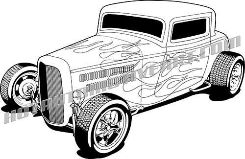 500x325 Hot Rod Street Car Clipart