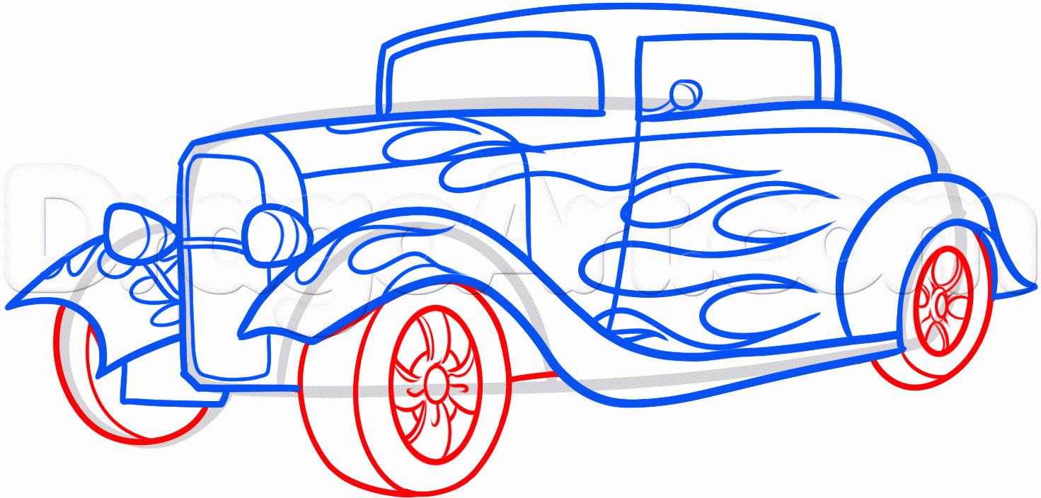 1471x704 how to draw a hot rod step art ideas tutorials in hot