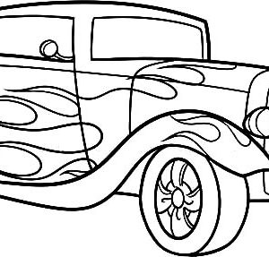 300x287 Drawing Hot Rod Cars Coloring Pages Kids Play Color