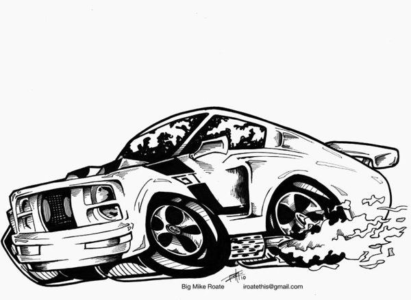 600x438 Hot Rod Drawings