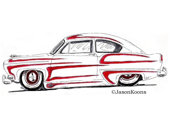 570x456 Items Similar Willys Gasser Rod Drawing Print Dibujos Para