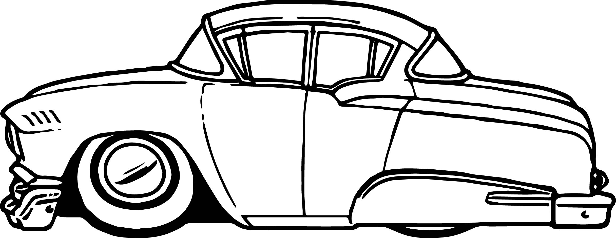 2432x940 Vintage Antique Car Vacation Coloring