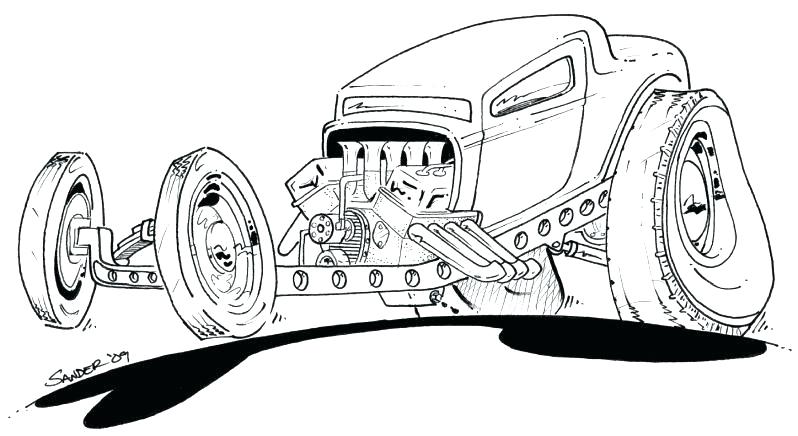 798x436 Coloring Pages Drag Racing Rat Rod Colouring Hot Rods Ideas Print