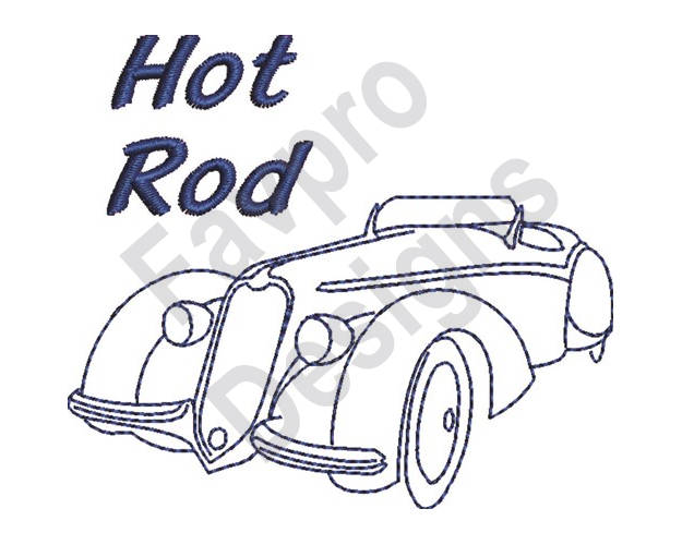 625x500 Hot Rod Machine Embroidery Design Etsy
