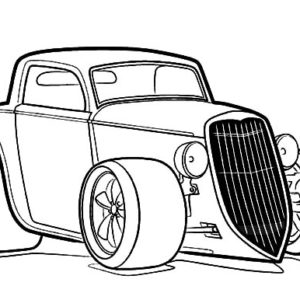 Hot Rod Line Drawing | Free download on ClipArtMag