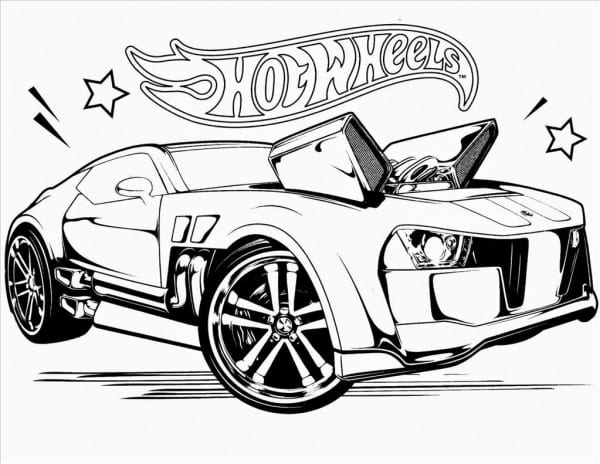 600x464 Hot Wheels Coloring Pages Free