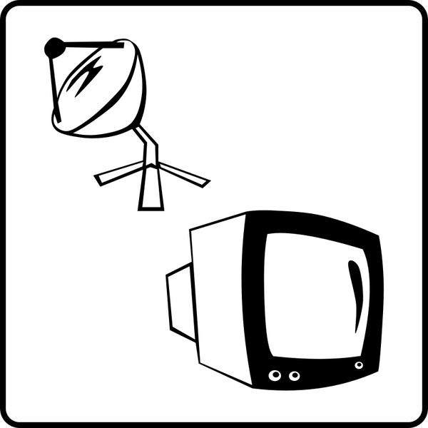 600x600 Hotel Icon Has Sat Tv Free Vector In Open Office Drawing