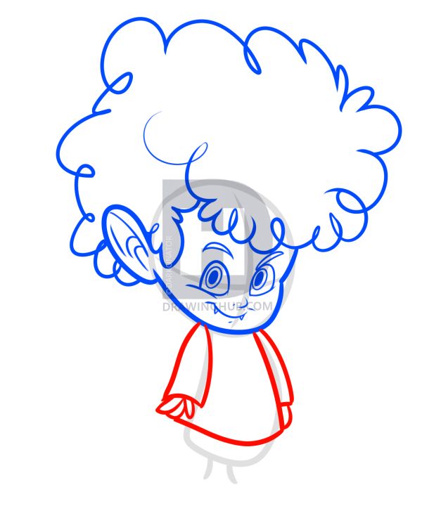 627x720 How To Draw Dennis From Hotel Transylvania, Step