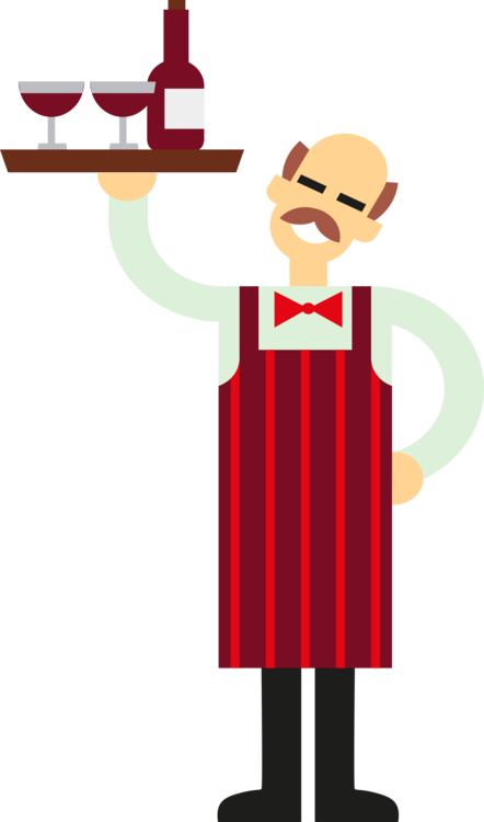 442x750 Waiter Computer Icons Drawing Hotel Bartender Cc0