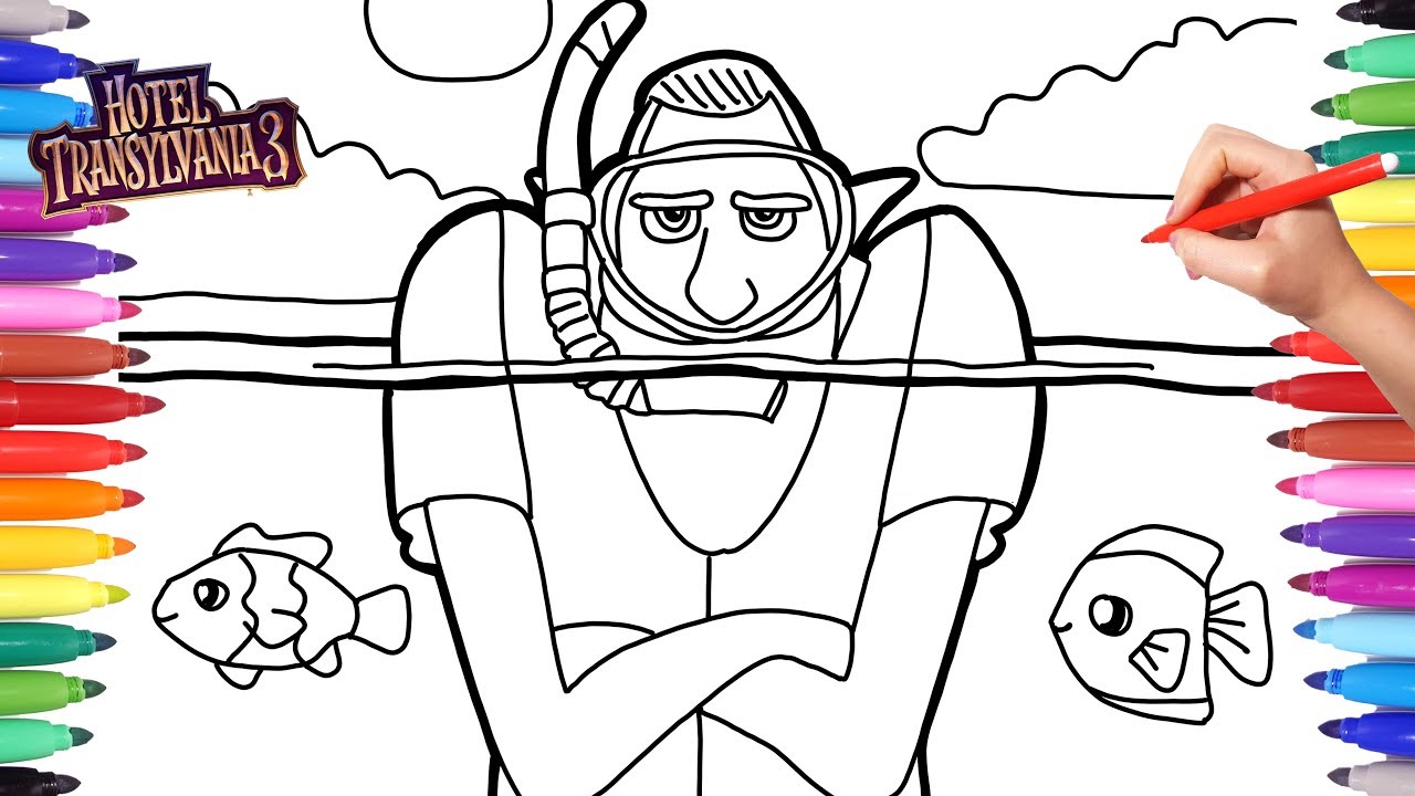 1280x720 how to draw dracula hotel transylvania summer vacation, hotel