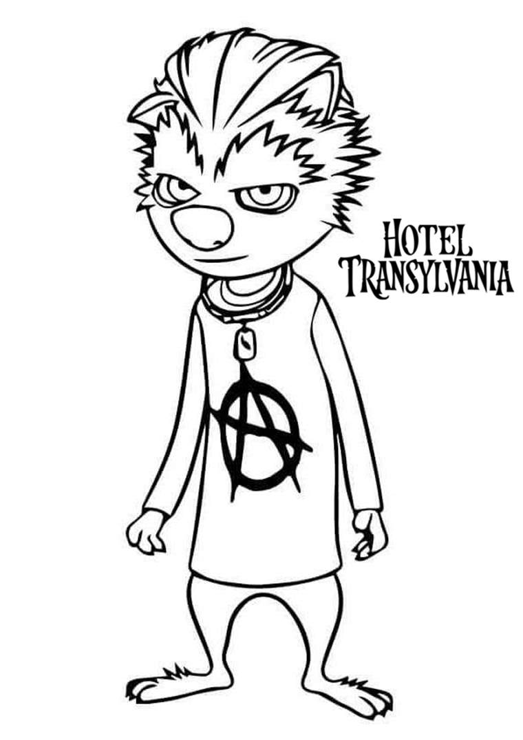 760x1075 Hotel Transylvania Coloring Pages Wilbur Black And White