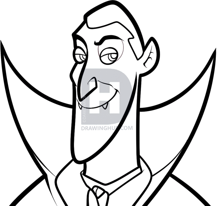 760x720 How To Draw Dracula, Hotel Transylvania, Step