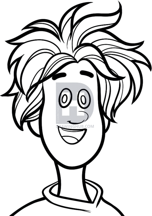 507x720 How To Draw Jonathan From Hotel Transylvania, Step