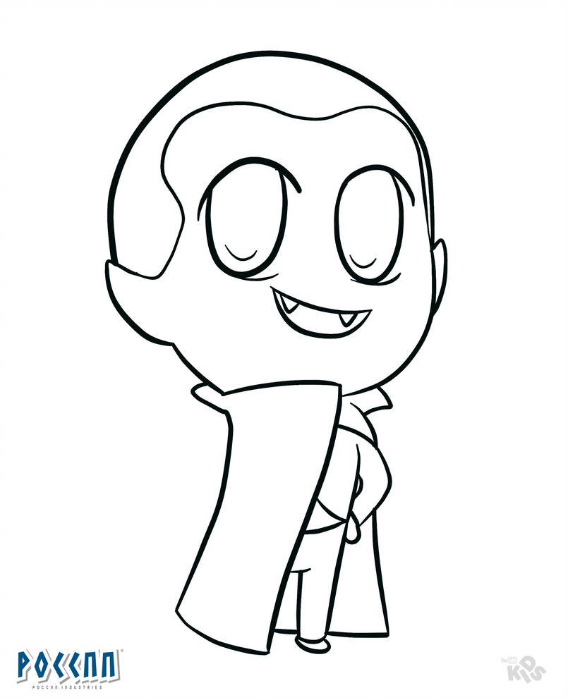 805x993 Chibi Dracula To Color