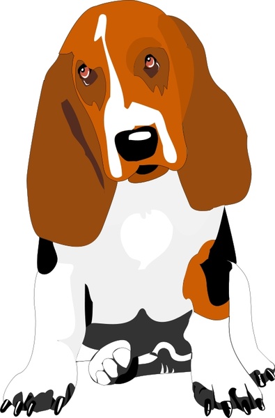 395x600 bassett hound free vector in open office drawing