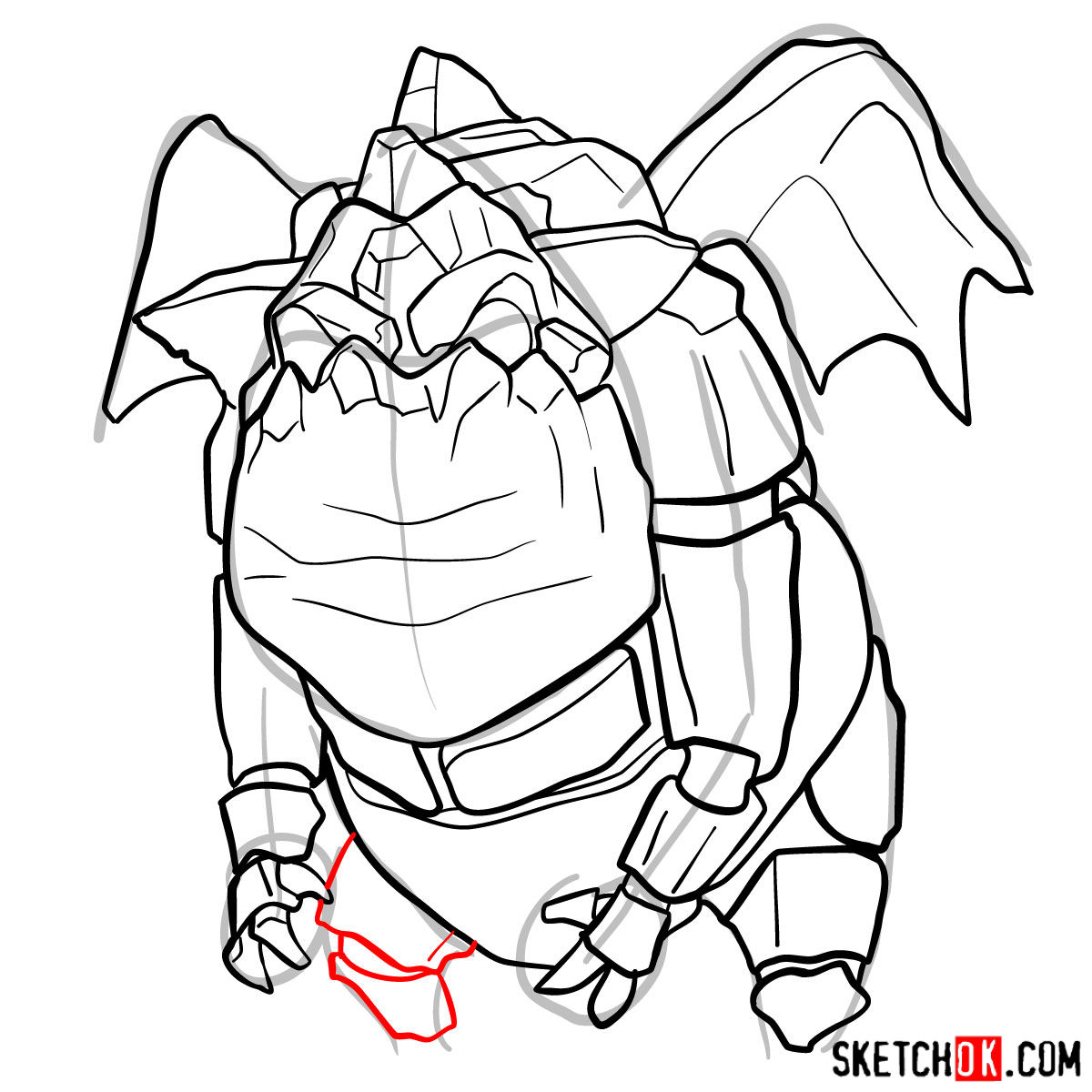 1200x1200 How To Draw Lava Hound