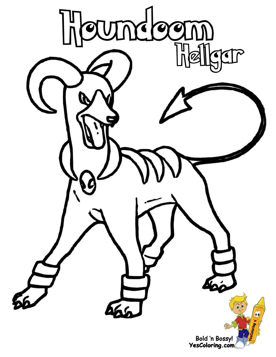 928x1200 pokemon coloring pages houndoom through the thousands of photos