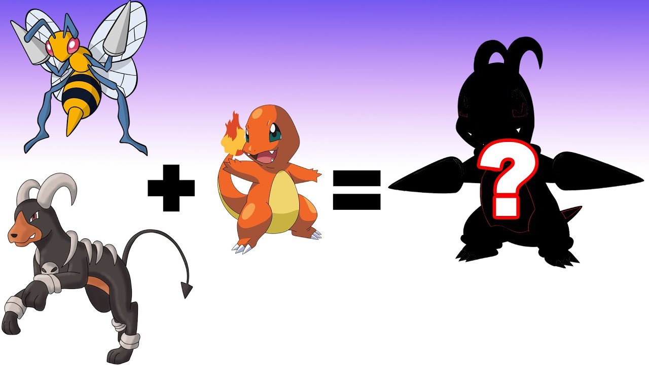 1280x720 pokemon fusion sprite charmander + bedrill + houndoom