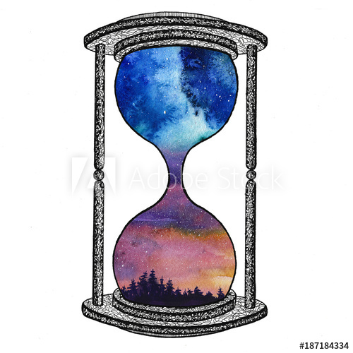 500x500 Hourglass On White Background Future Concept Sand Clock