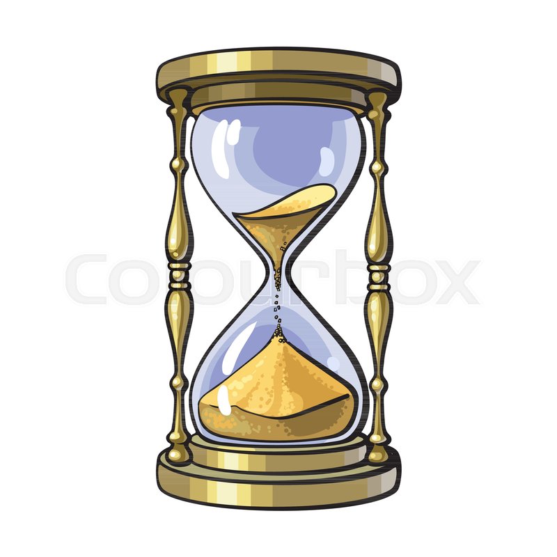800x800 Old Gold Hourglass Time Concept Stock Vector Colourbox