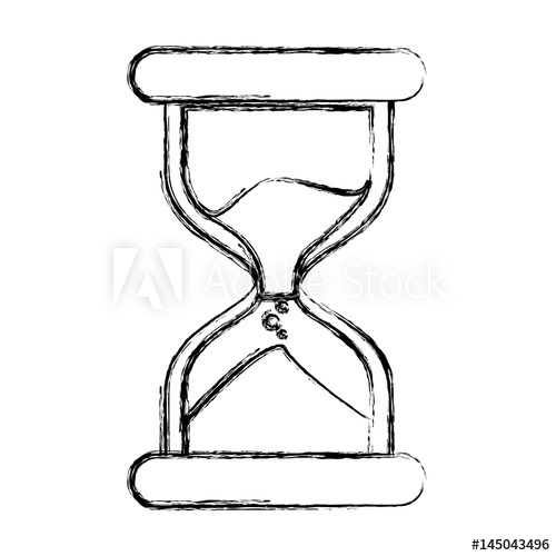 500x500 Hourglass Antique Instrument Draw Icon Vector Illustration