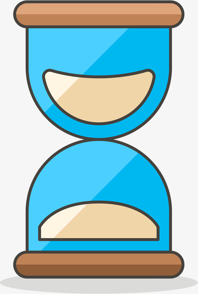 650x962 simple blue hourglass, blue vector, cartoon hand drawing, blue png