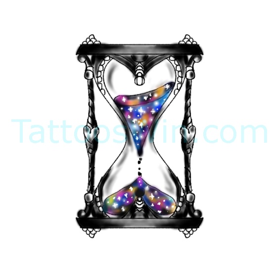 550x537 Hour Glass Tattoo Design Ideas