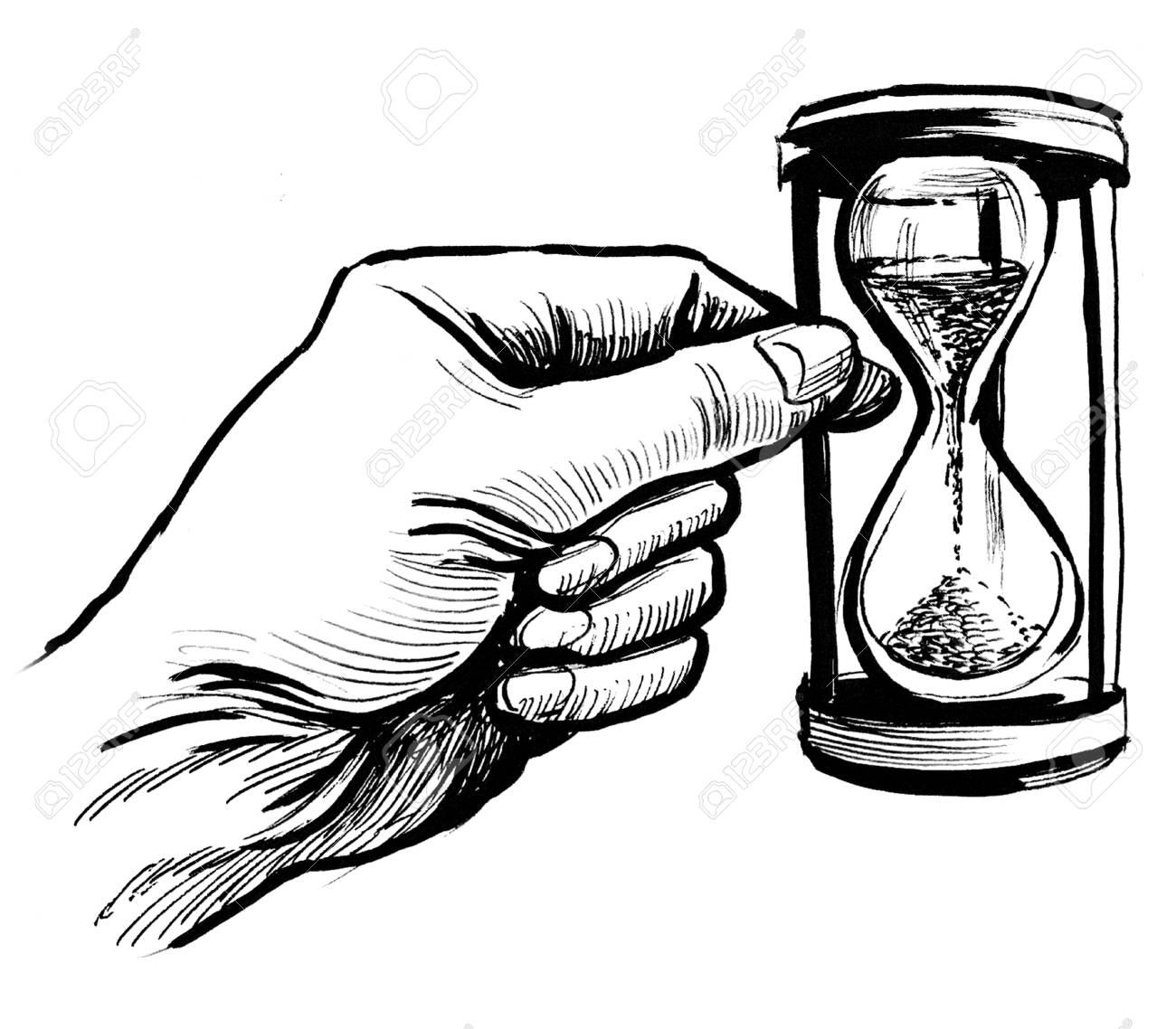 1300x1138 Huge Collection Of 'sand Clock Drawing' Download More Than