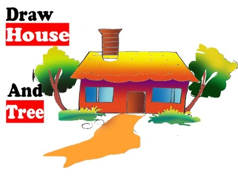 480x360 How To Draw A House Building Step